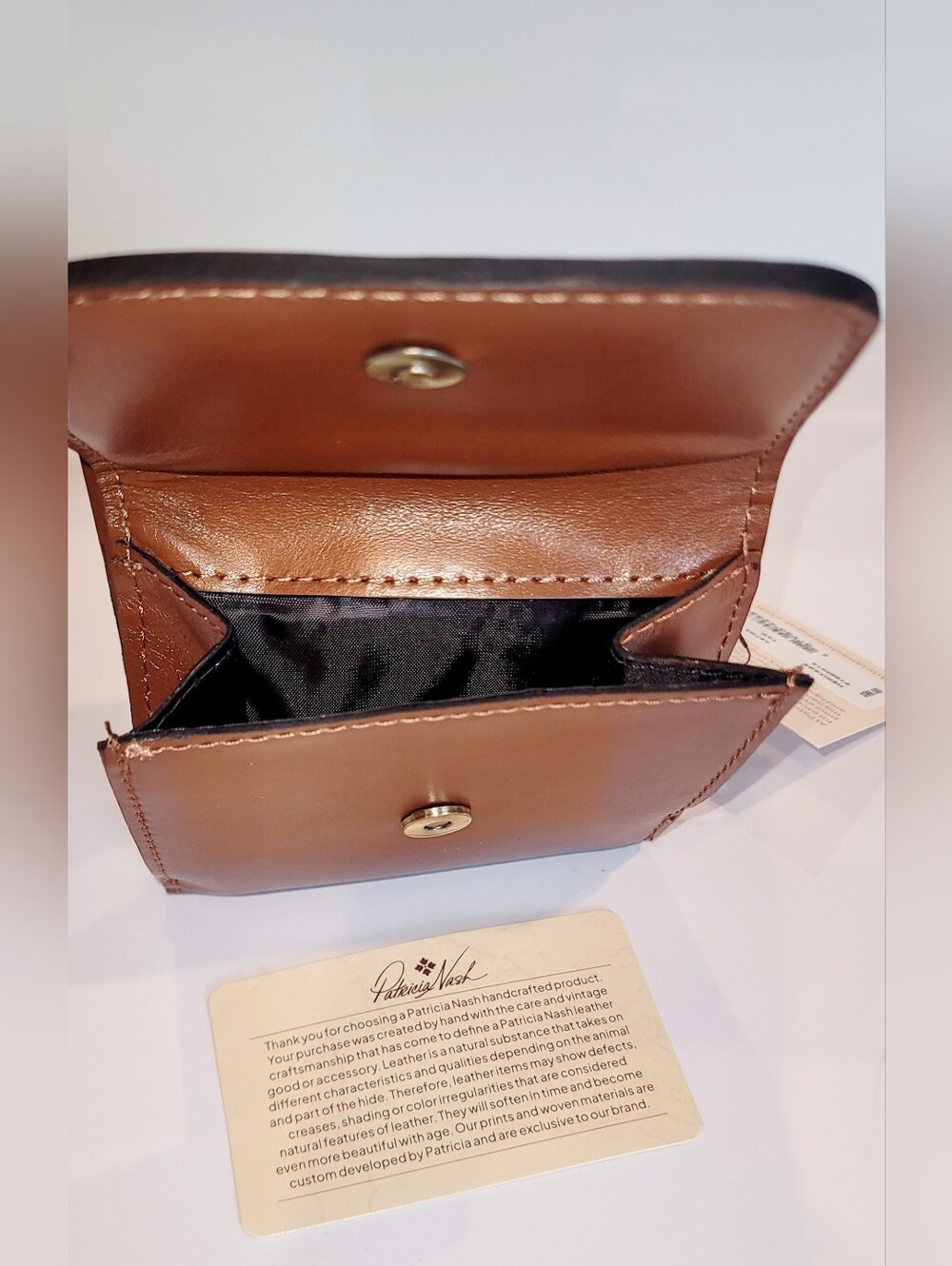 Patricia Nash Heritage Astra RFID Chestnut Brown Trifold Wallet - Picture 5 of 5
